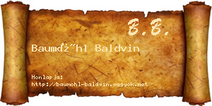 Baumöhl Baldvin névjegykártya